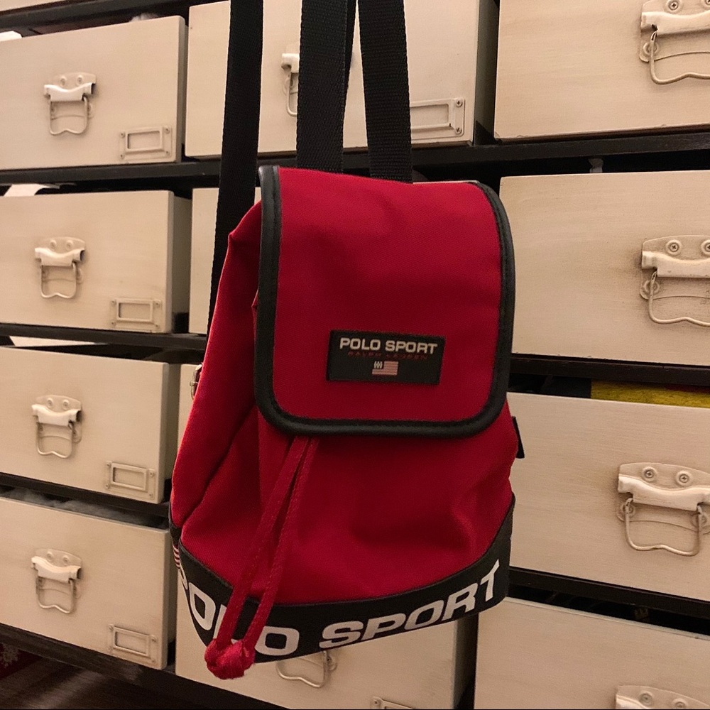 vintage polo sport mini backpack